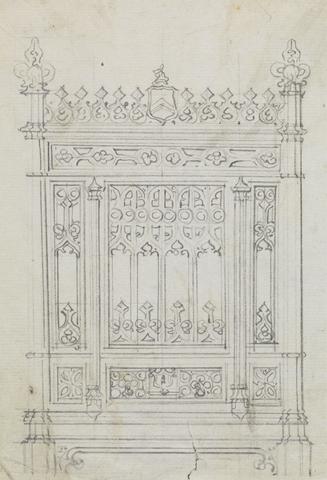 Augustus Welby Northmore Pugin Design or a Gothic Screen