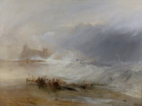 Joseph Mallord William Turner Wreckers -- Coast of Northumberland, with a Steam-Boat Assisting a Ship off Shore