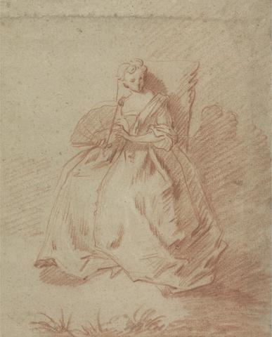 unknown artist Study of a Seated Woman Holding a Fan