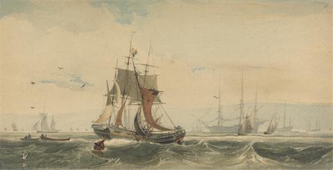 François Louis Thomas Francia Shipping on the Medway, Kent