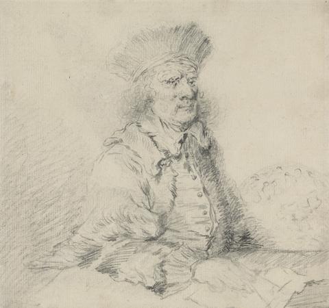 Thomas Worlidge Rembrandt in a fur hat