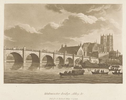 unknown artist Westminster Bridge, Abbey and Church