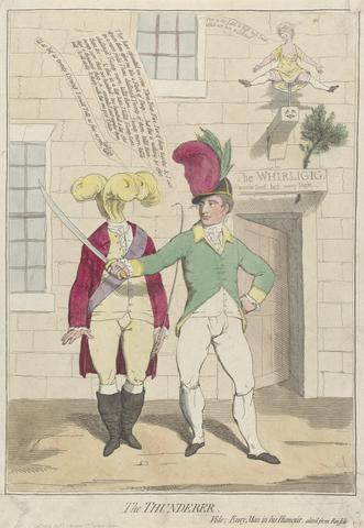 James Gillray The Thunderer. Vide; Every Man in His Humour, Alter'd From Ben John