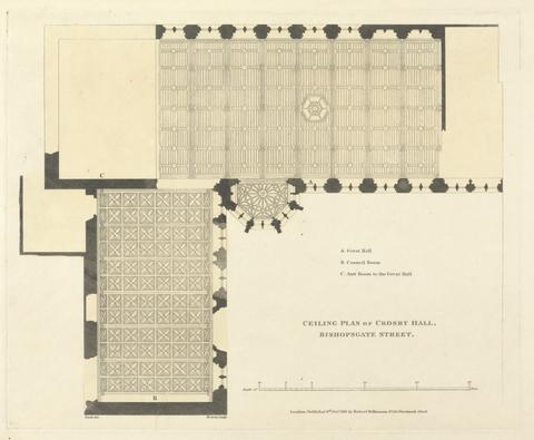 unknown artist Ceiling Plan of Crosby Hall