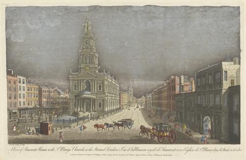 Thomas Bowles A View of Somerset House with St. Mary's Church in the Strand London