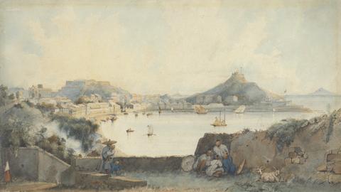 George Chinnery View of Chinese Harbor, possibly Macao