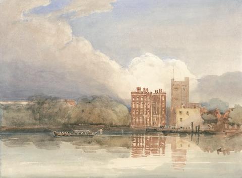 David Cox View of Lambeth Palace on Thames