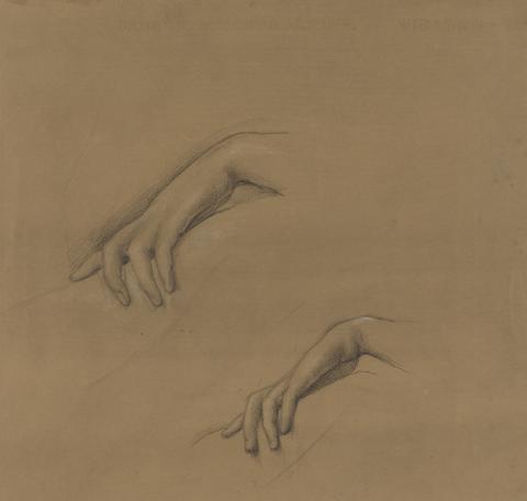 Edward Burne-Jones Studies for a Hand in The Godhead Fires