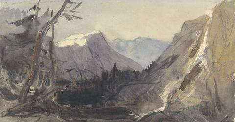 William James Muller Alpine Landscape, possibly the Matterhorn