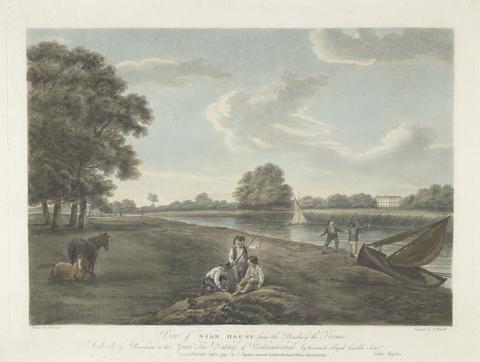 John Hassell View of Sion House from the Banks of the Thames
