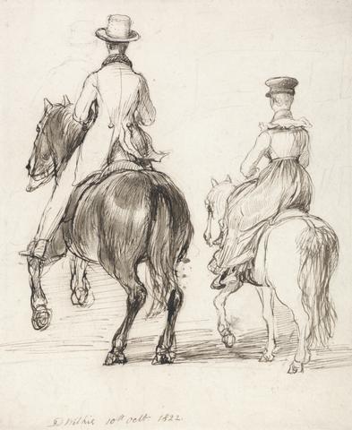 Sir David Wilkie Two Riders Seen from Behind, Oct. 10, 1822