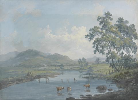 John Laporte River Landscape with Cattle Watering