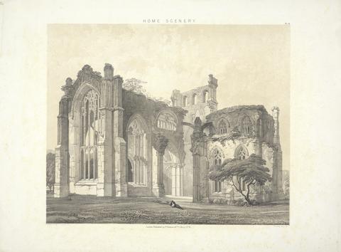 William Simpson Melrose Abbey from the West