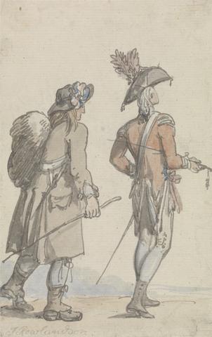 Thomas Rowlandson An Officer and his Servant