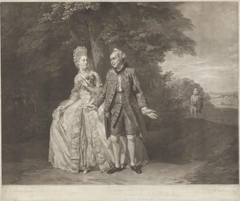 Richard Earlom Thomas King and Sophia Baddely in "The Clandestine Marriage"