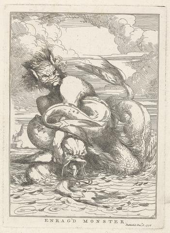 John Hamilton Mortimer Enraged Monster (no.9 from Fifteen Etchings dedicated to Sir Joshua Reynolds)