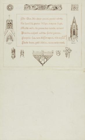 Augustus Welby Northmore Pugin Title page for volume of drawings