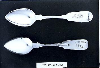 William Rogers and Company, Six teaspoons, ca. 1850