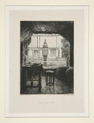 Maxime Lalanne, Le look out, pl. 10 from the suite Chez Victor Hugo (Victor Hugo's House), 1864