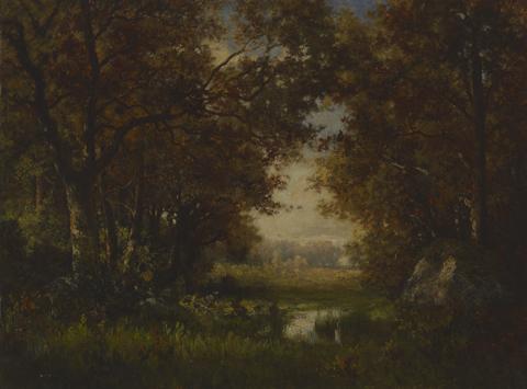 Robert Crannell Minor, Scene in the Forest of Fontainebleau, ca. 1880–90