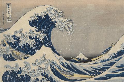 Katsushika Hokusai, Beneath the Waves off Kanagawa, also known as The Great Wave, from the series Thirty-Six Views of Mount Fuji, ca. 1831