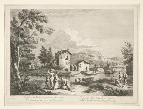 Fabio Berardi, Landscape with Ruins, from a series of 4, ca. 1740