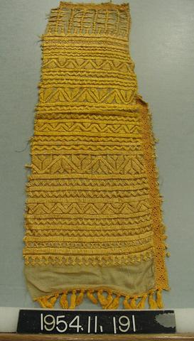 Unknown, Length of silk cloth, embroidered, n.d.