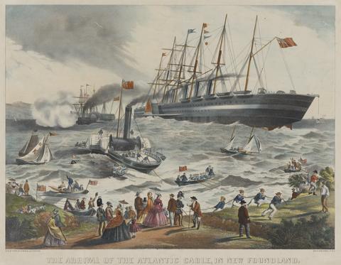 Unknown, The Arrival of the Atlantic Cable in Newfoundland, ca. 1866