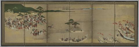 Unknown, Scene from the Battle of Yashima from the Tale of the Heike, late 17th–early 18th century