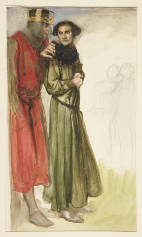 Edwin Austin Abbey, Unidentified Shakespeare scene (two men), 19th century