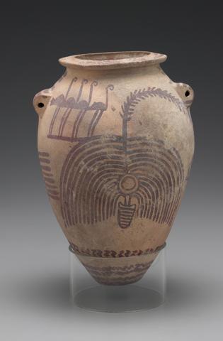 Unknown, Jar with Plant Motif and Birds, 3500–3300 B.C.