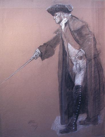 Edwin Austin Abbey, Figure study for "Valley Forge," mural at the state capitol building in Harrisburg, Pennsylvania, 1909