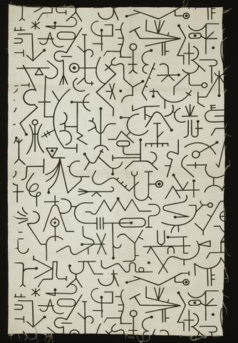 Alvin Lustig, Length of Fabric, "Incantation" Pattern, 1947