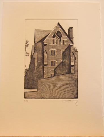 William Steinberg, Jonathan Edwards/Louis Kahn from Intaglio Yale, Etchings 2008-2012, 2008–12