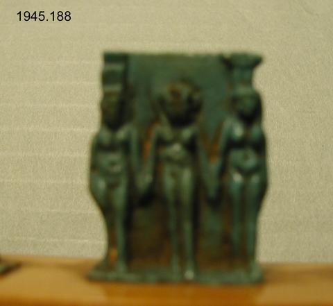 Unknown, A triad of Isis Horus and Nephyts, 664–525 B.C.
