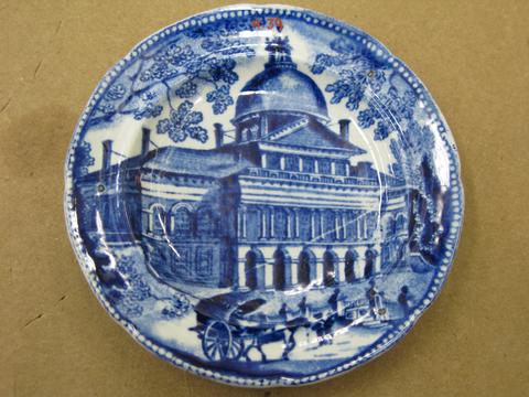 Enoch Wood and Sons, Cup Plate with View of Boston State House, 1820–46