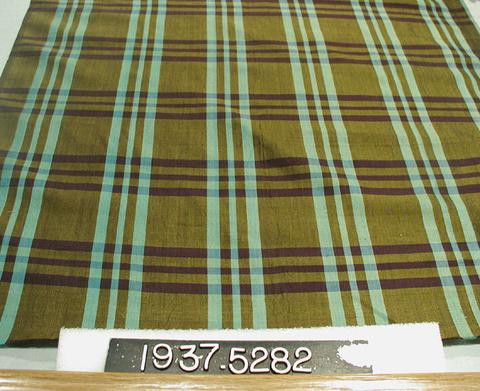 Unknown, Length of Plaid Cloth, early 20th century
