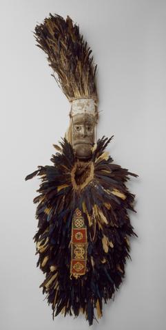 Bird Headdress with Mask (Kpakologi) and Costume (Onilegagi), early to mid-20th century