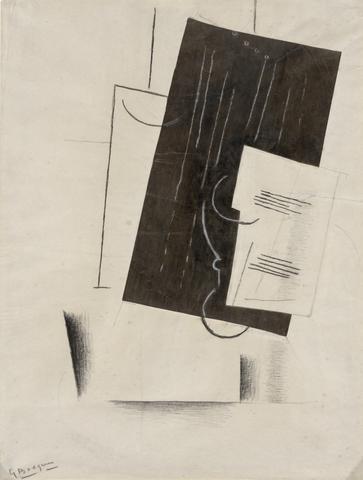 Georges Braque, Black and White Collage, 1913