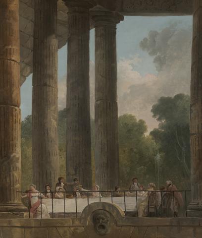 Hubert Robert, A Banquet in the Ruins of a Temple, 1795