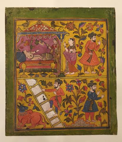 Unknown, Yashoda fanning Balarama, page from a Bhagavata Purana, ca. 1625–1650