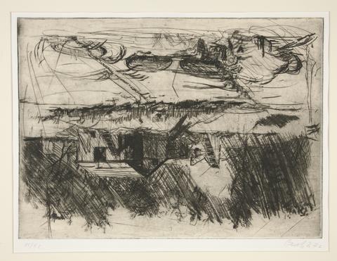 Georg Baselitz, Blatt 4, from Eine Woche (One week), portfolio of seven landscape etchings, 1972