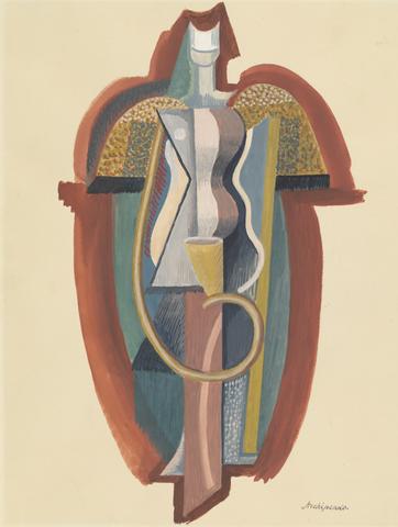 Alexander Archipenko, Untitled (Figure Sketch for Construction), ca. 1918–19