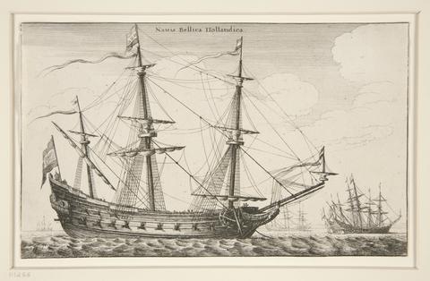 Wenceslaus Hollar, Dutch Warship, no. 6 of 12 in the series Navium Variae Figurae et Formae, 1647