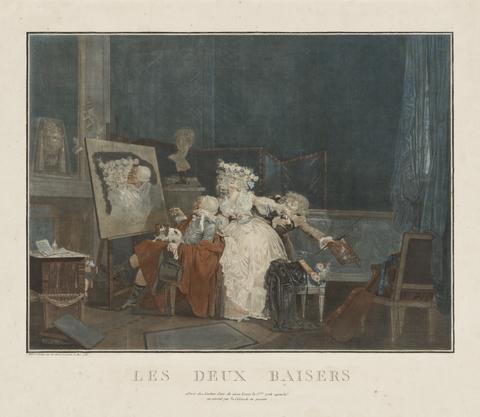 Philibert-Louis Debucourt, Les deux baisers (The Two Kisses), 1786