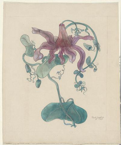 Paul Gaulois, Decorative Flower Panel, 1927