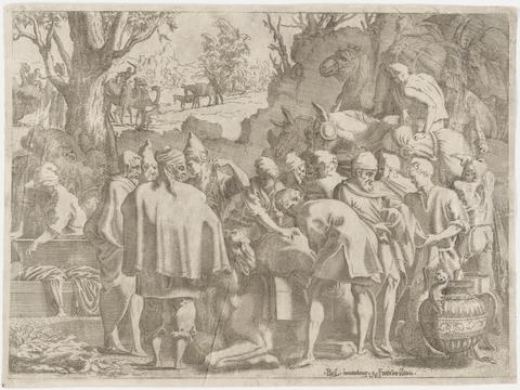 Léon Davent, Search through the Baggage of Joseph's Brothers, ca. 1540–1545