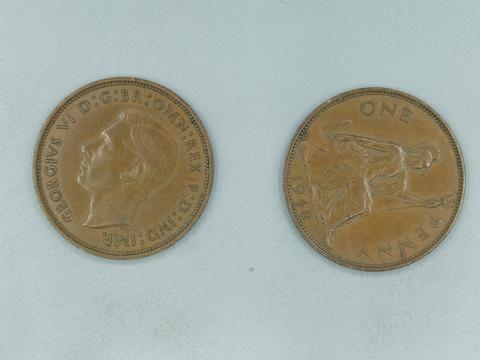 George VI, King of Great Britain, 1 Penny of George VI, King of Great Britain from Board of Revenue, 1948
