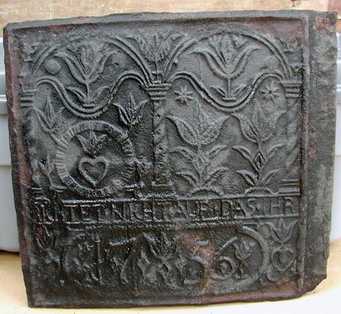Unknown, Stove plate, "Judge Not That Ye Be Not Judged", 1756