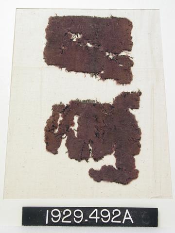 Unknown, Plain Purple Tapestry Fragment, ca. 323 B.C.–A.D. 256